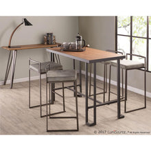 Roman Industrial Counter Table in Grey and Natural