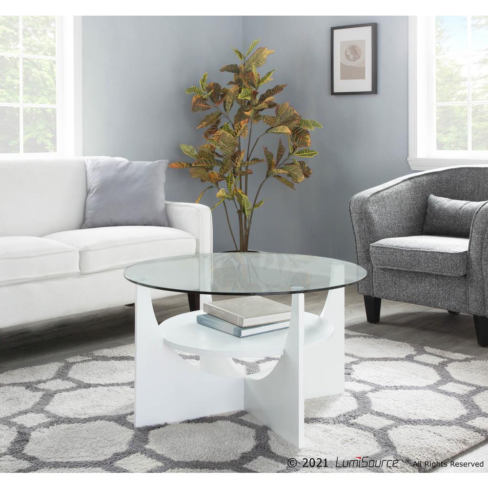 White U-Shaped Coffee Table