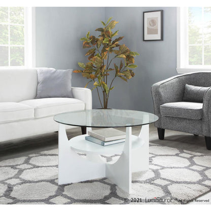 White U-Shaped Coffee Table