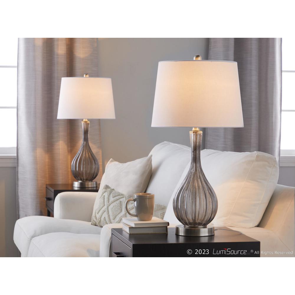 Clear Jenny 27" Glass Table Lamp - Set of 2