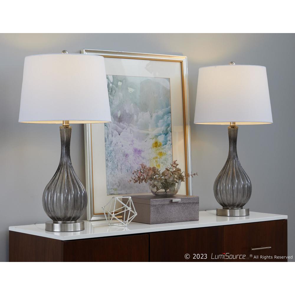 Clear Jenny 27" Glass Table Lamp - Set of 2