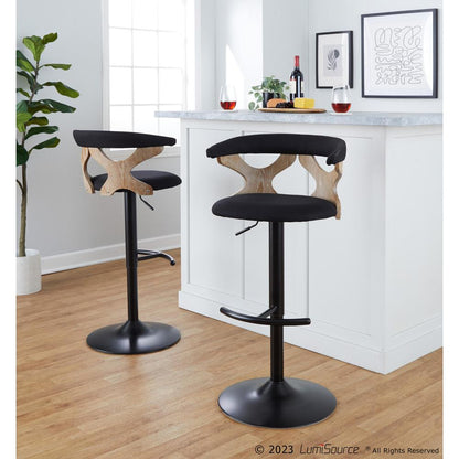 White Gardenia Adjustable Barstool - Set of 2