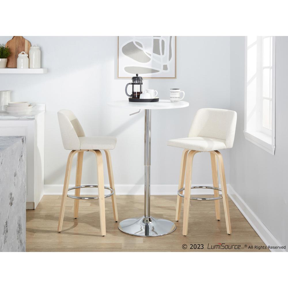 Brown Toriano 30" Fixed-Height Barstool - Set of 2