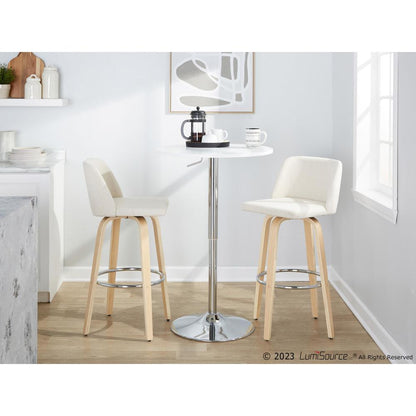 Brown Toriano 30" Fixed-Height Barstool - Set of 2