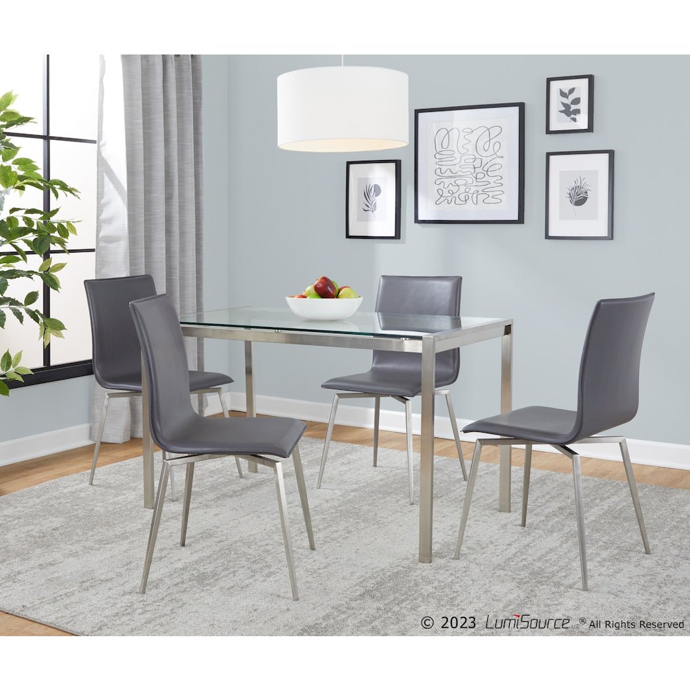 Fuji-Mason Upholstered Swivel Dining Set - 5 Piece