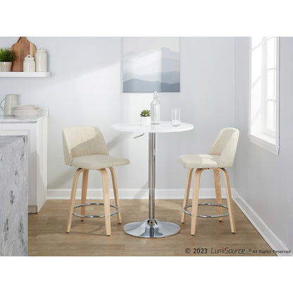 Toriano 24" Fixed-Height Counter Stool - Set of 2