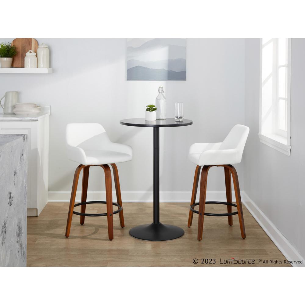 Brown Daniella 26" Fixed-Height Counter Stool - Set of 2