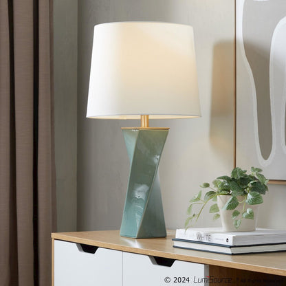 Curvo Square 27" Ceramic Table Lamp