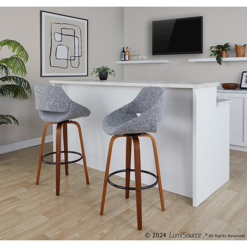 Fabrico 30" Fixed-Height Barstool - Set of 2