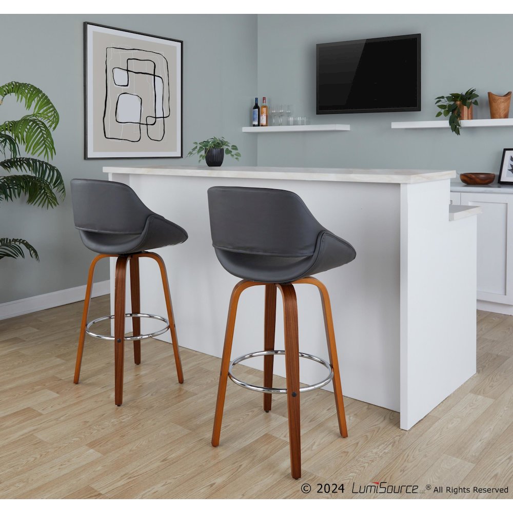 Fabrico 30" Fixed-Height Barstool - Set of 2