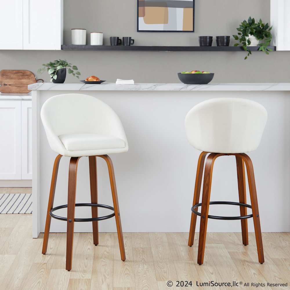 Matisse Highback 30" Fixed-Height Barstool - Set of 2