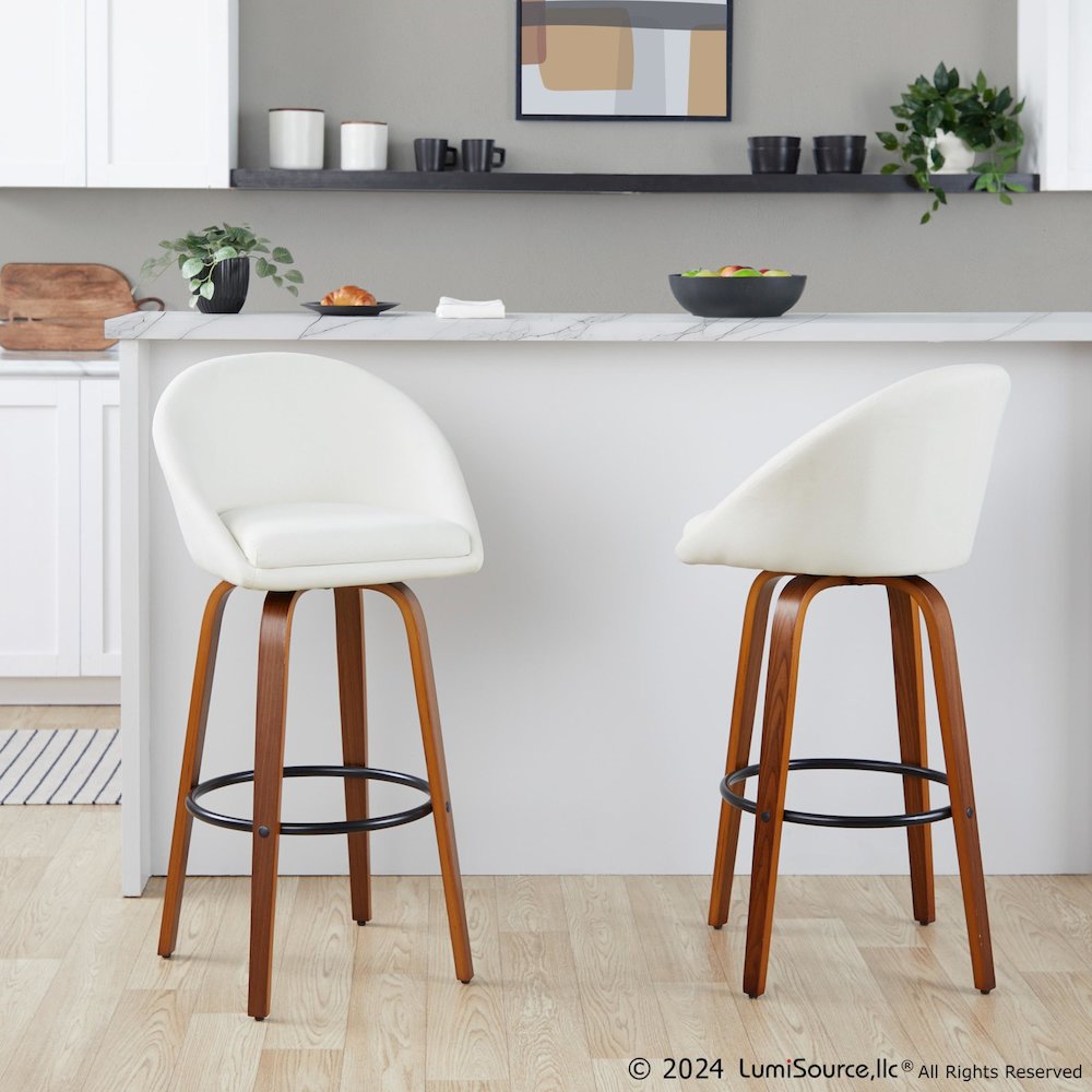 Matisse Highback 30" Fixed-Height Barstool - Set of 2