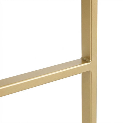 Contemporary-Glam Gold Barstools with Faux Leather Seats, Metal Frame, Set of 2