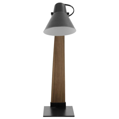 Noah Mid-Century Modern Table Lamp in Walnut and Black