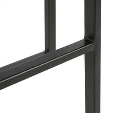 Black contemporary stackable counter stool set with velvet cushions