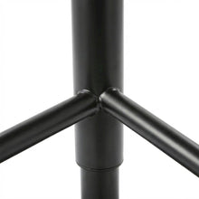 Mid-Century Modern Adjustable Barstool in Walnut with Black Faux Leather