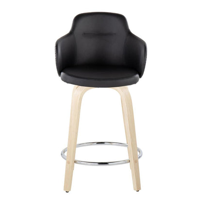 Brown Boyne 24" Fixed-Height Counter Stool - Set of 2