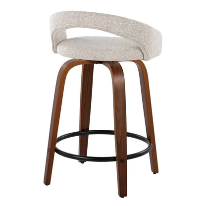 Grotto Upholstered 24" Fixed-Height Counter Stool - Set of 2