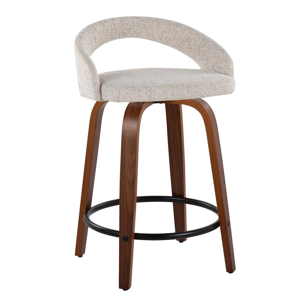 Grotto Upholstered 24" Fixed-Height Counter Stool - Set of 2