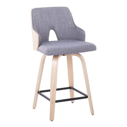 Grey Stella 24" Fixed-Height Counter Stool - Set of 2