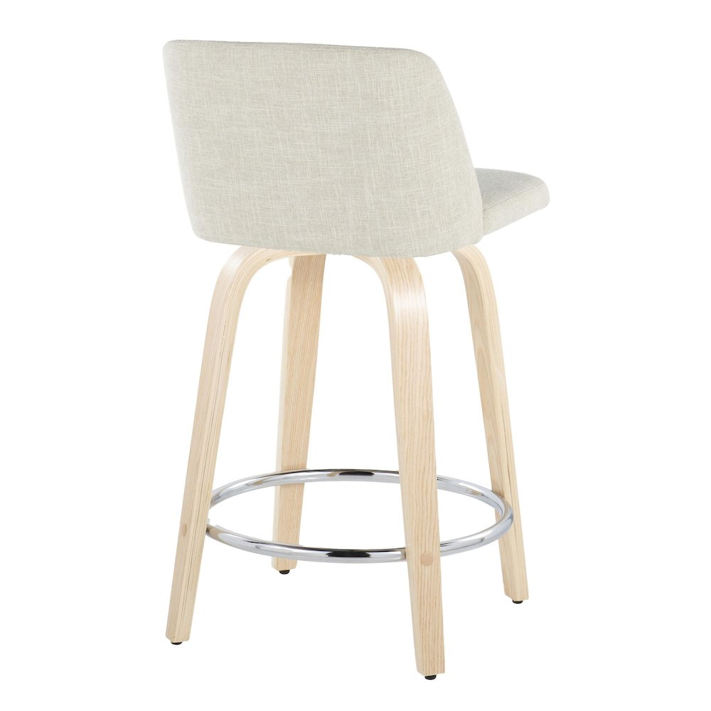 Toriano 24" Fixed-Height Counter Stool - Set of 2