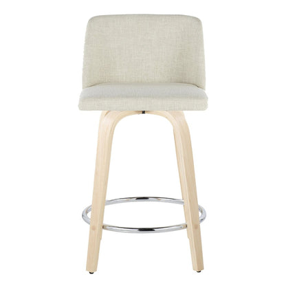 Toriano 24" Fixed-Height Counter Stool - Set of 2