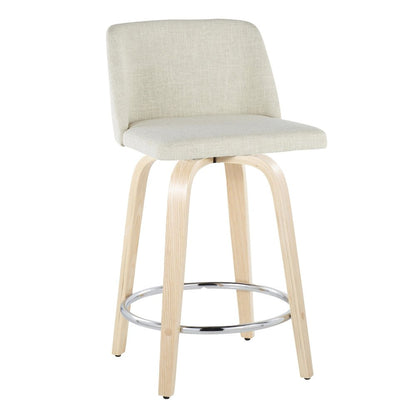 Toriano 24" Fixed-Height Counter Stool - Set of 2