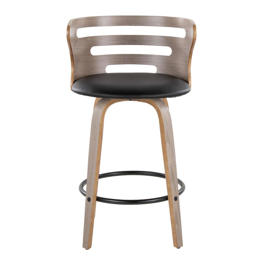 Grey Cosini 26" Fixed-Height Counter Stool - Set of 2