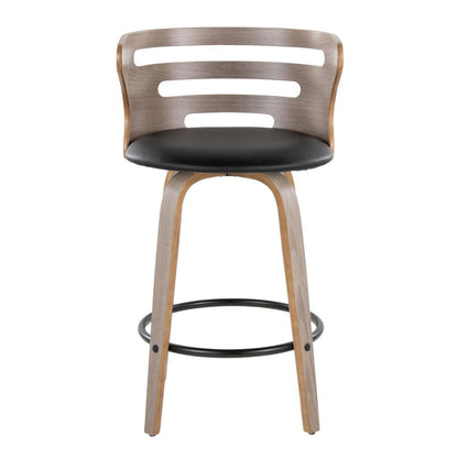 Grey Cosini 26" Fixed-Height Counter Stool - Set of 2