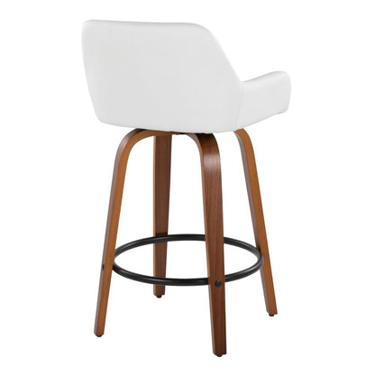 Brown Daniella 26" Fixed-Height Counter Stool - Set of 2