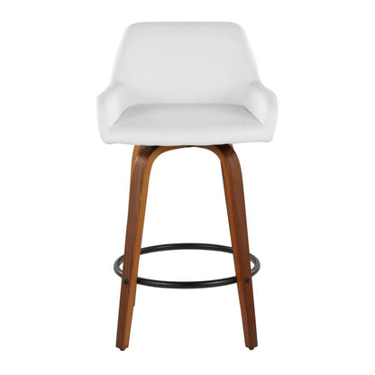 Brown Daniella 26" Fixed-Height Counter Stool - Set of 2