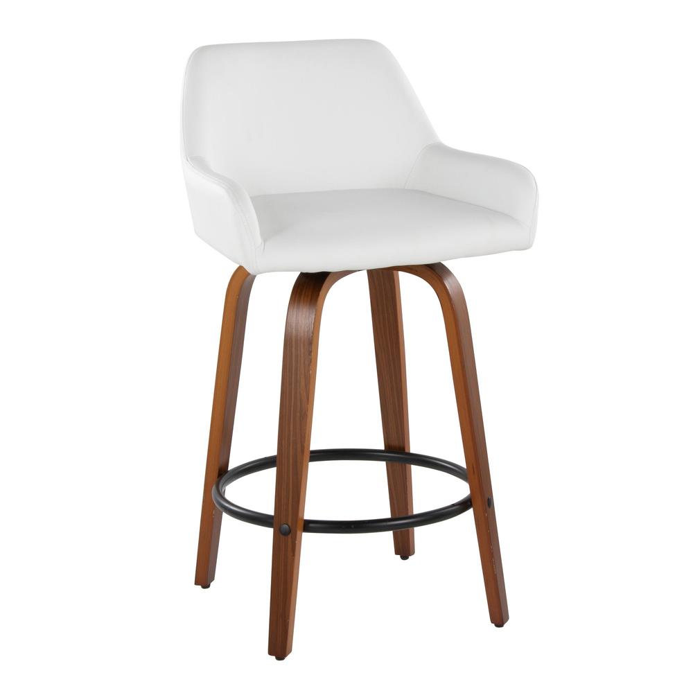 Brown Daniella 26" Fixed-Height Counter Stool - Set of 2