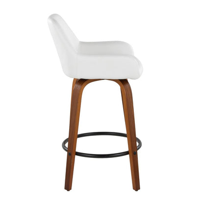 Brown Daniella 26" Fixed-Height Counter Stool - Set of 2