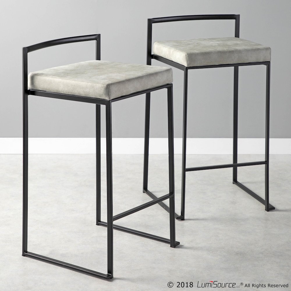 Fuji Stacker 26" Fixed-Height Counter Stool - Set of 3