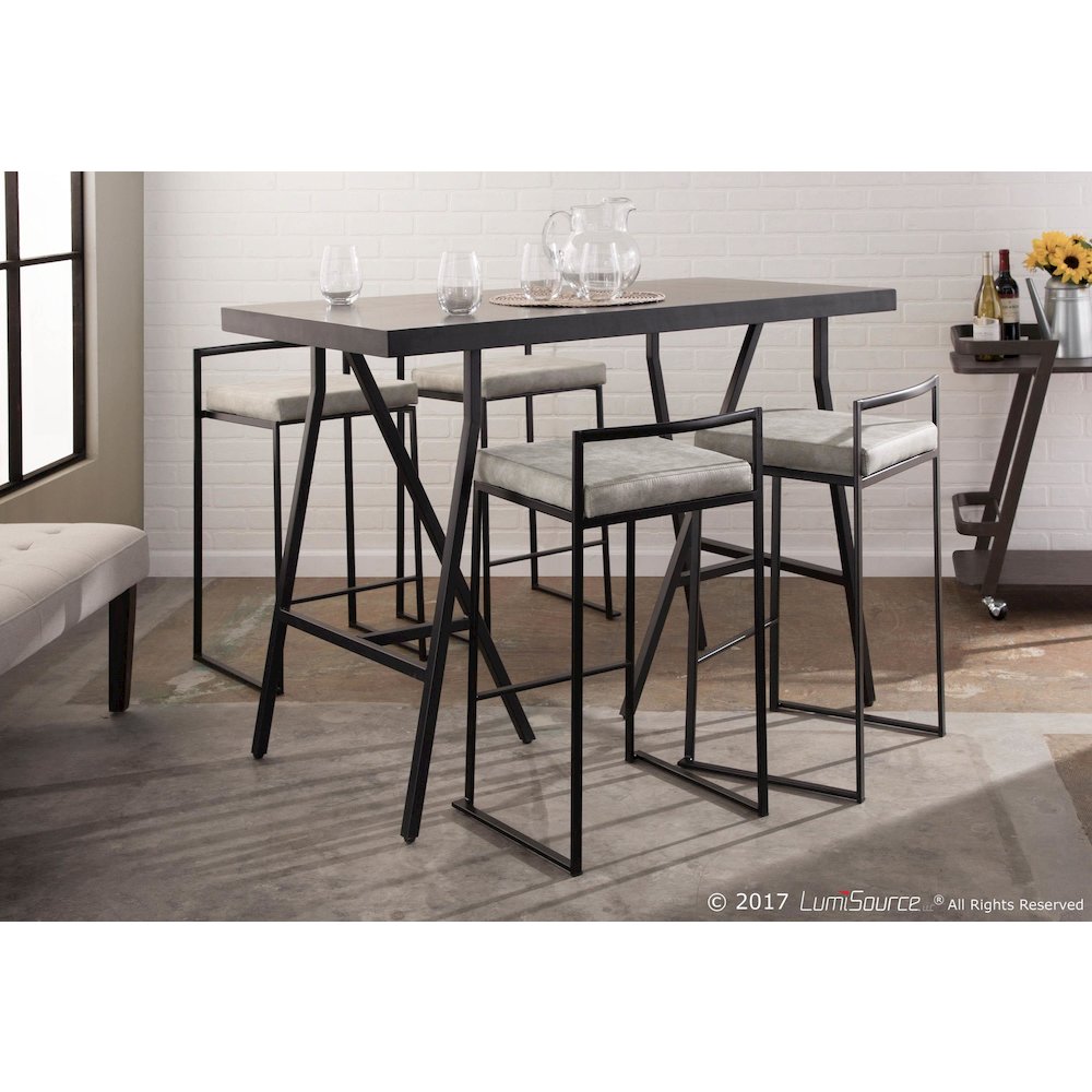 Fuji Stacker 26" Fixed-Height Counter Stool - Set of 3