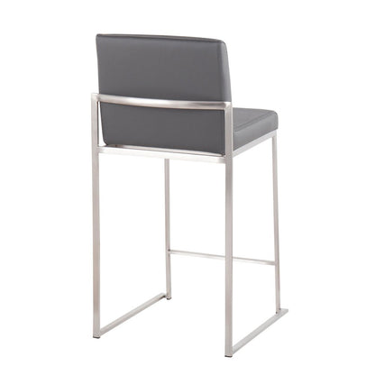 Fuji High Back 26" Fixed-Height Counter Stool - Set Of3