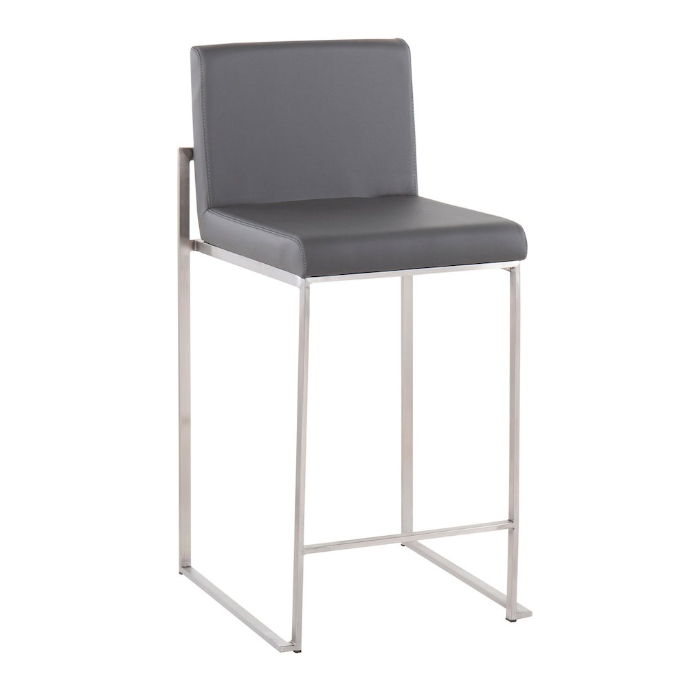 Fuji High Back 26" Fixed-Height Counter Stool - Set Of3