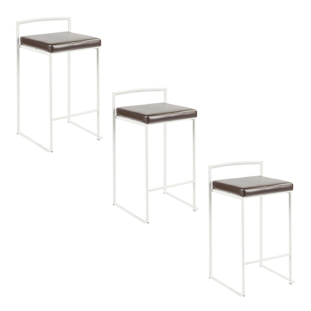 Fuji Stacker 26" Fixed-Height Counter Stool - Set of 3