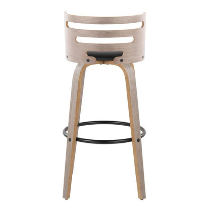 Grey Cosini 30" Fixed-Height Barstool - Set of 2