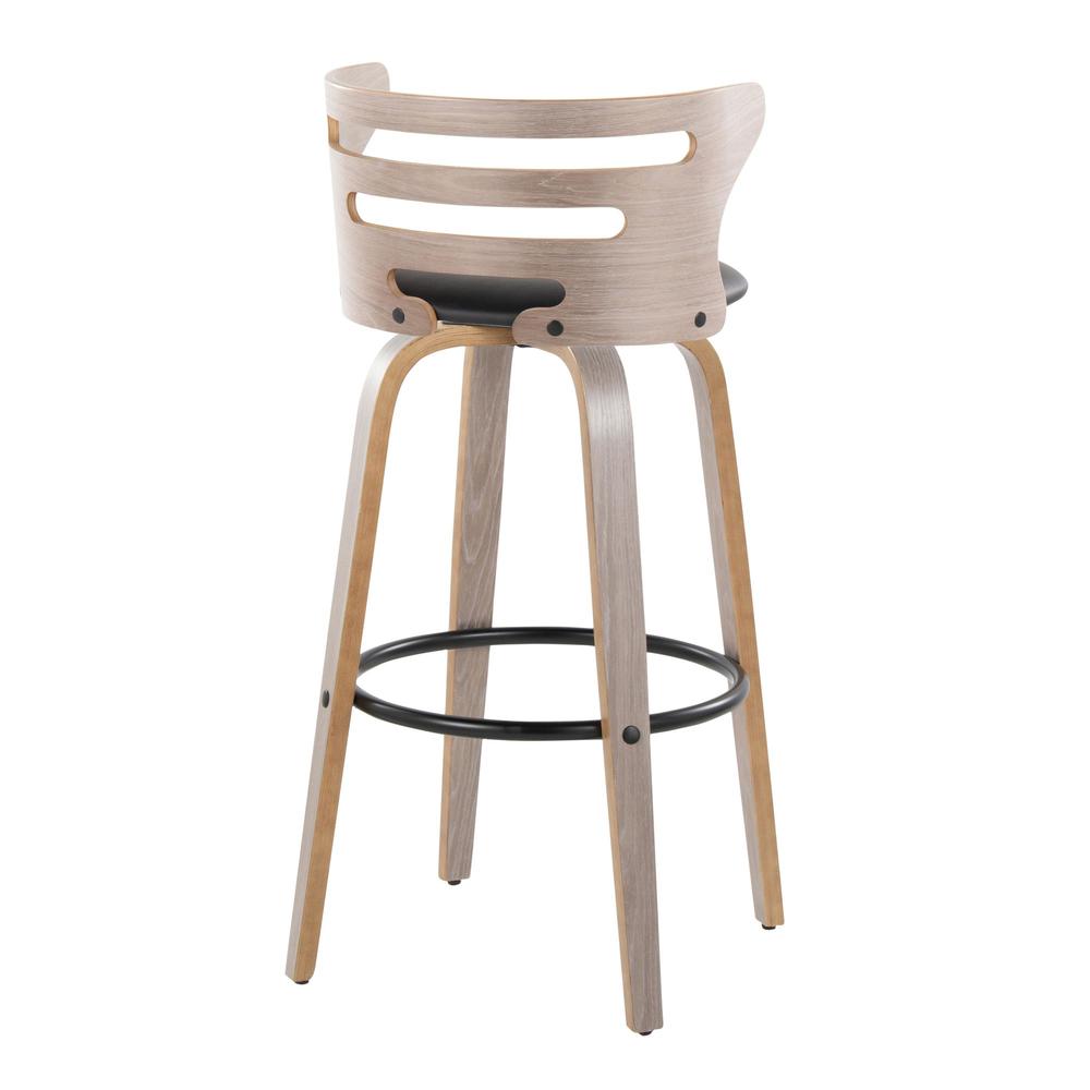 Grey Cosini 30" Fixed-Height Barstool - Set of 2