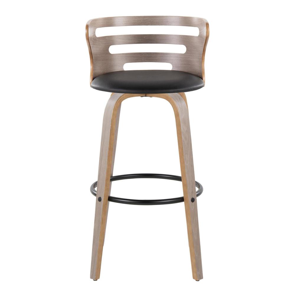 Grey Cosini 30" Fixed-Height Barstool - Set of 2