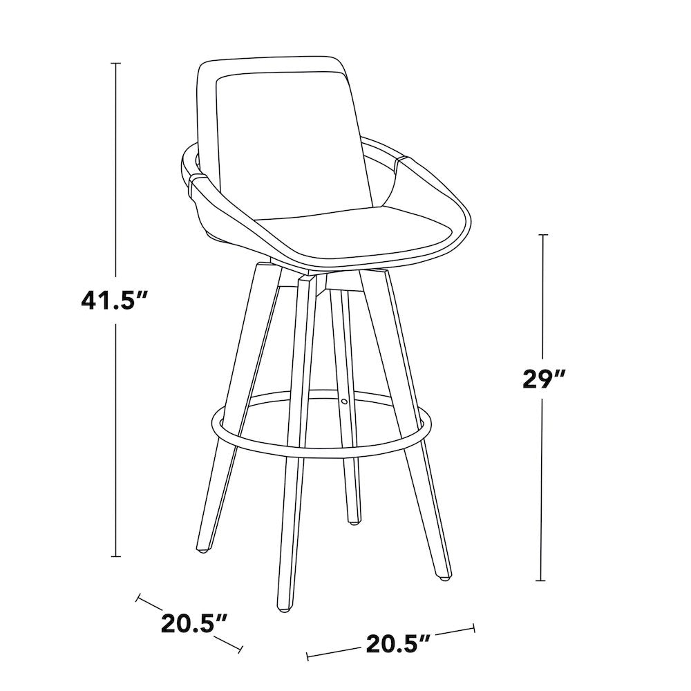 Cosmo 29" Fixed-Height Barstool