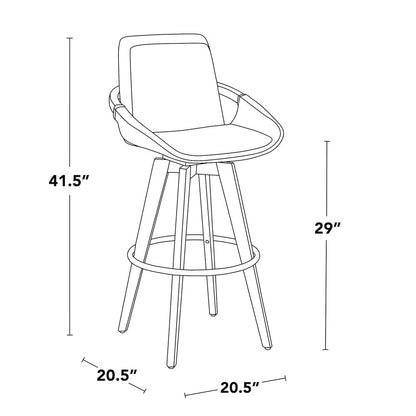 Cosmo 29" Fixed-Height Barstool