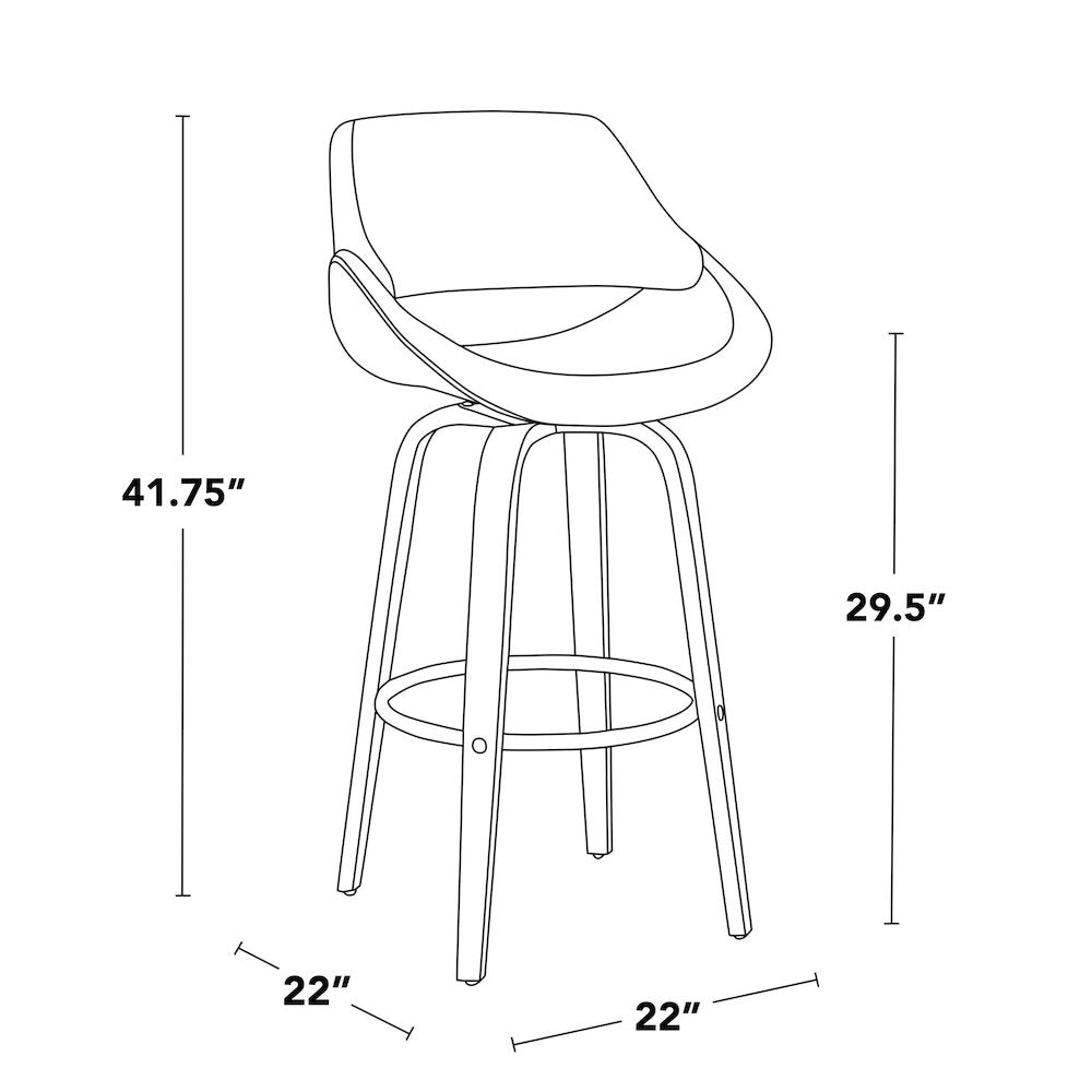 Fabrico 30" Fixed-Height Barstool - Set of 2