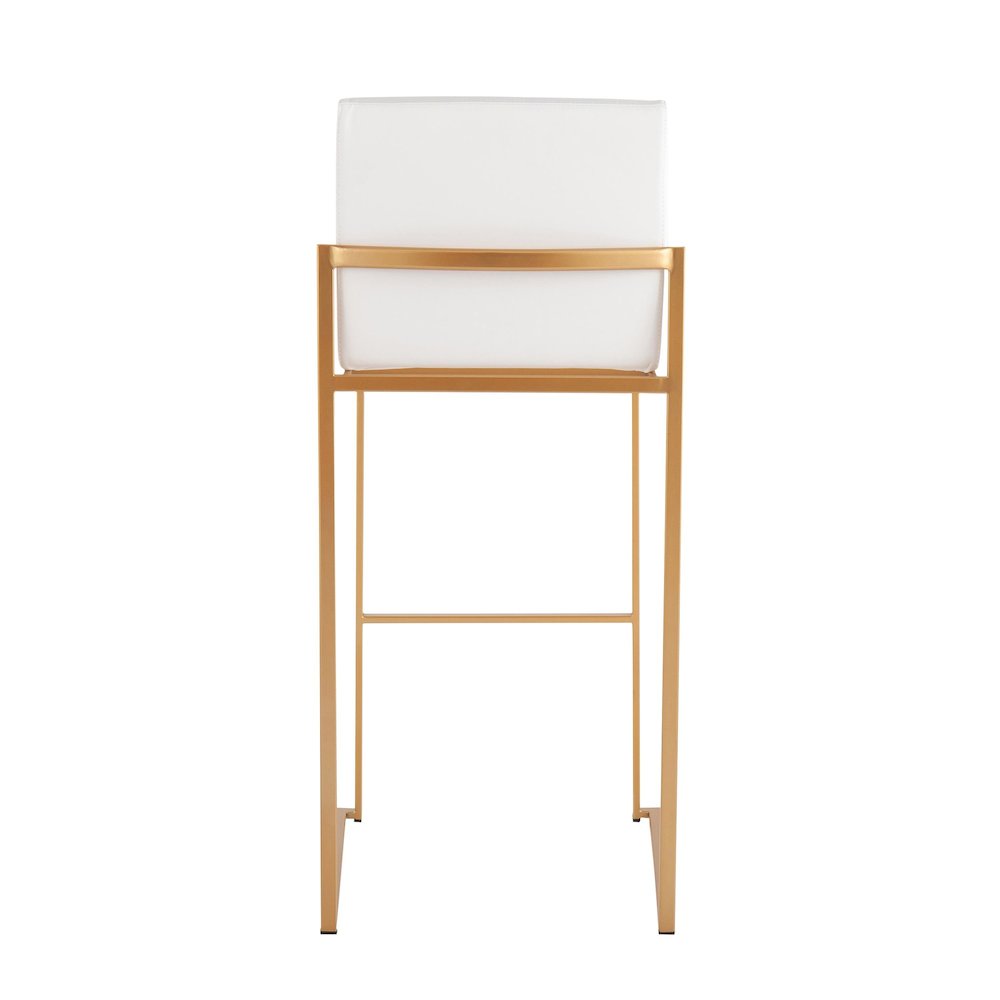 Fuji High Back 30" Fixed-Height Barstool - Set of 3