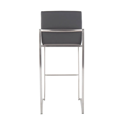 Fuji High Back 30" Fixed-Height Barstool - Set of 3