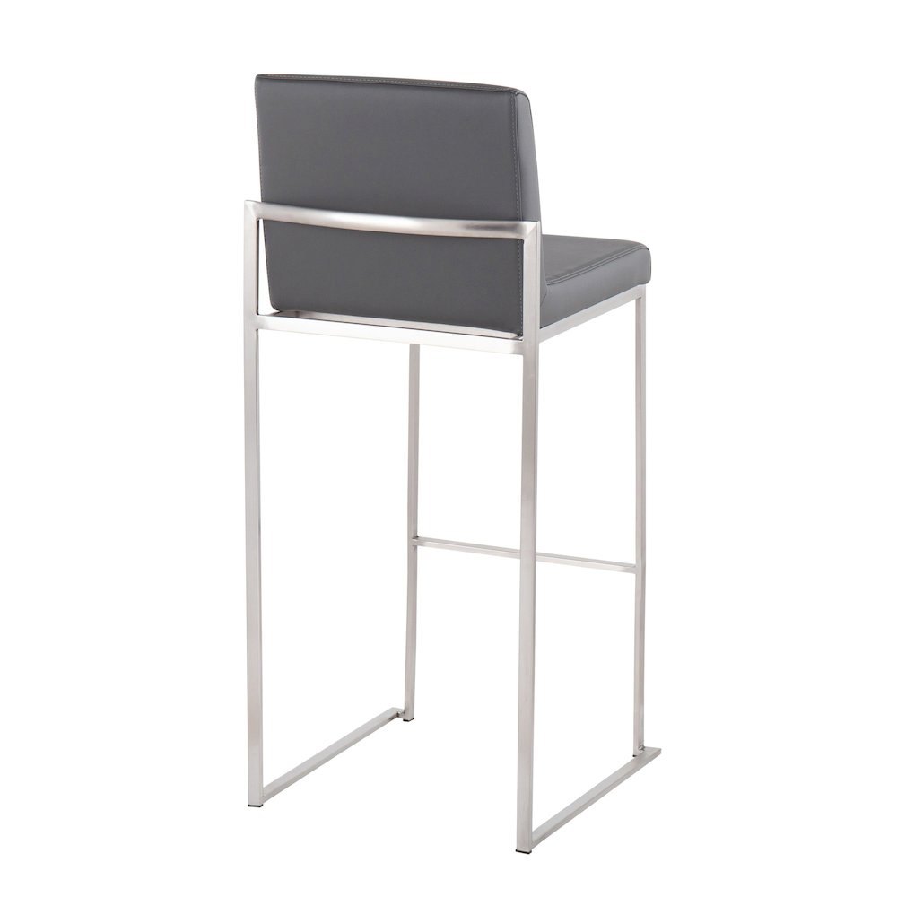 Fuji High Back 30" Fixed-Height Barstool - Set of 3