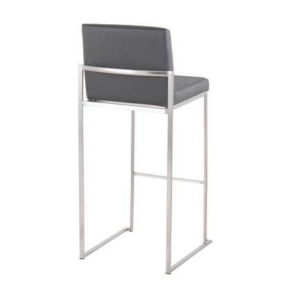 Fuji High Back 30" Fixed-Height Barstool - Set of 3
