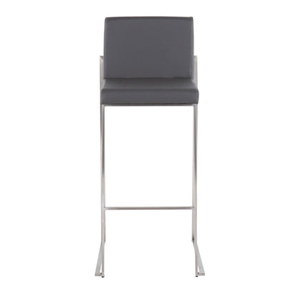 Fuji High Back 30" Fixed-Height Barstool - Set of 3
