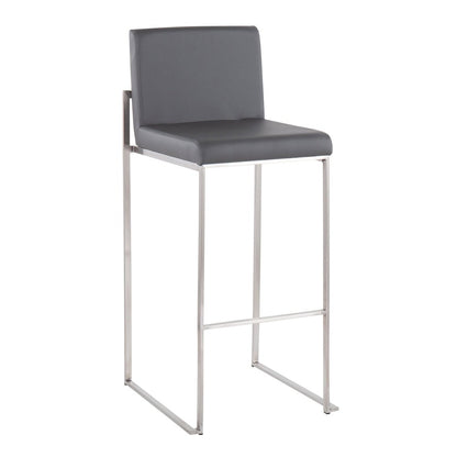 Fuji High Back 30" Fixed-Height Barstool - Set of 3